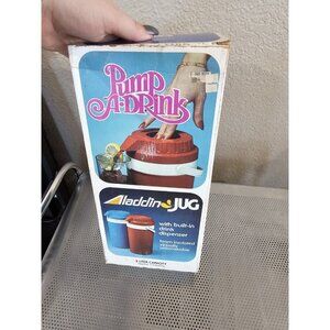 Aladdin's Pump A Drink Jug Rust Red Drink Dispenser Insulated 2 Liter 1/2 Gallon